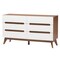 Baxton Studio Calypso MidCentury Modern TwoTone White and Walnut Brown Finished Wood 3Piece Storage Set 221-7504-7501-7502-ZORO - alternate 5